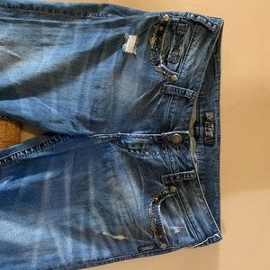 Silver demi boot denim